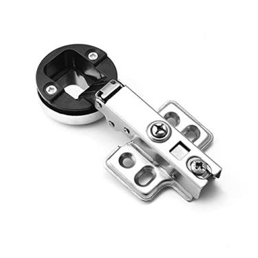 Imagem de Dobradiça silenciosa de porta de vidro com furo de 35 mm de diâmetro, DIY, porta de vidro, armário de vinho, painel lateral, acessórios de hardware de conexão de vidro, dobradiças (cor: A, tamanho