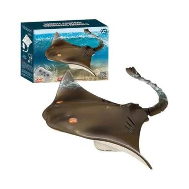 Imagem de Barco RC 2.4G Controle Remoto Brinquedo Robô Manta Ray Simulação De Pe