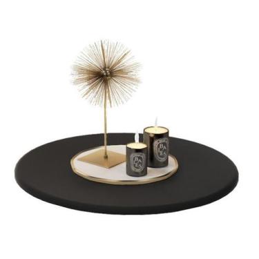 Imagem de Tampo Redondo 52cm Madeira Mdf Mesa Mesinha Apoio Lateral Canto - Jtho