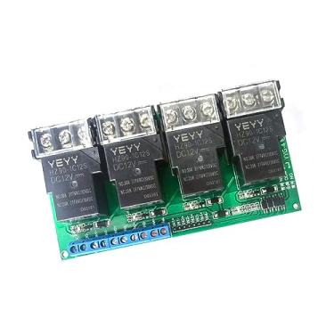 Imagem de aqxreight Placa de Controle do Módulo de relé DC 12V 30A de 4 Canais, Gatilho Alto Baixo de Isolamento do Acoplador óptico, Com PCB de Nível Industrial, para Robótica de Automação