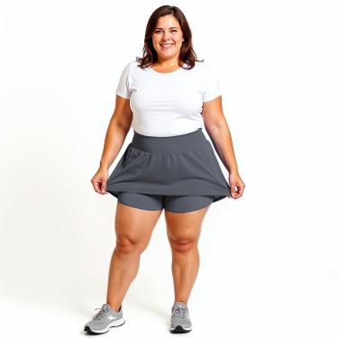 Imagem de Shorts Saia Plus Size Dry Fitness Academia Gimástica Extreme Thermo-Feminino