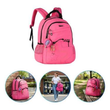 Imagem de Mochila Luluca Costas Feminina Coleção Nova Oficial 2026, Rosa