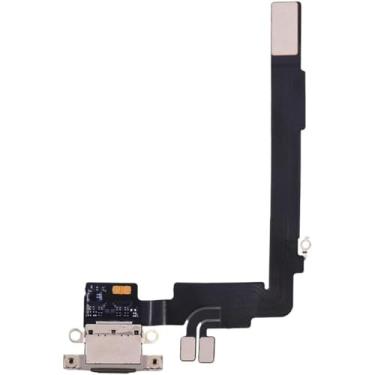 Imagem de Johncase Cabo flexível de conector de porta de carregamento USB OEM + peça de substituição de microfone para microfone compatível com iPhone 16 Pro Max todas as operadoras (titânio natural)