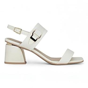 Imagem de Sandalia Ramarim Salto Bloco Grosso Baixo Feminino Casual-Feminino