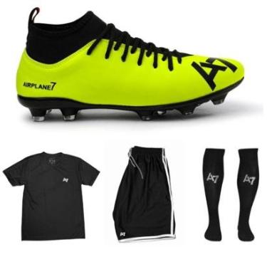 Imagem de Chuteira Botinha De Campo + Short + Camiseta + Meião-Masculino