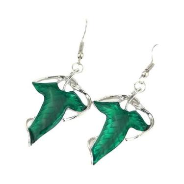 Imagem de Broche Vintage De Elfo Do Senhor Dos Anéis, Emblema De Folha Verde, Ac