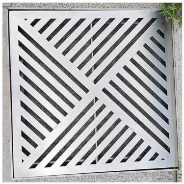 Imagem de Capa de drenagem externa de aço inoxidável resistente, grade de drenagem e moldura para quintal, garagem, pátio, esgoto - Filtro de bacia de captura de água da chuva premium, solução de drenagem de
