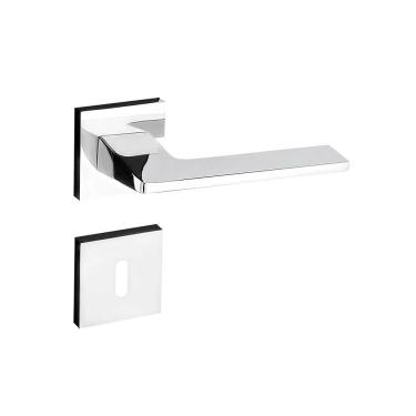 Imagem de Fechadura Sara Cromada Roseta Quadrada 40mm Pado Interna