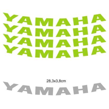 Imagem de Kit 4 Adesivos Roda Interna Moto Yamaha Verde Verde