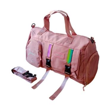 Imagem de Bolsa Sport Viagem Unissex De Mao Alças Removivel Espaço Interno Optimizado Cor Rosa Fontebras