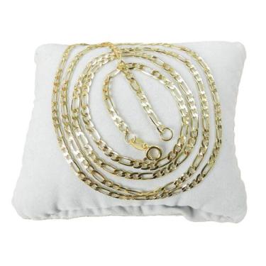 Imagem de Corrente Masculina 70cm 3mm Largura Folheada Ouro 18k CR488 - WNBIJOUT