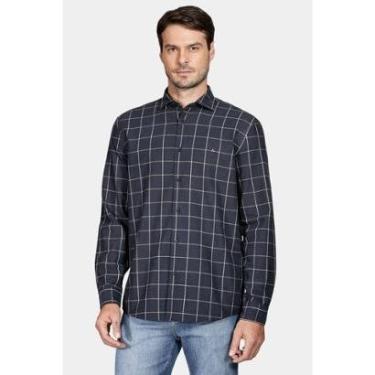 Imagem de Camisa Aramis Regular Sarja Xadrez Marinho-Masculino