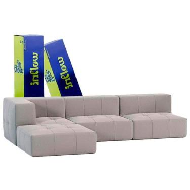 Imagem de Sofá Modular Na Caixa Boucle 3 Lugares Com 1 Braço 1 Chaise - Inflow S