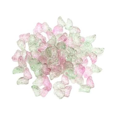 Imagem de Pingentes De Borboleta De Cristal Multicoloridos 8x15mm 50 Peças, Cont