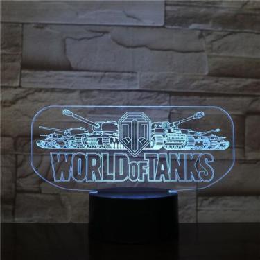 Imagem de Mercadoria 3D do World Of Tanks com luz noturna ajustável e colorida -