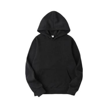 Imagem de Hoodies Oversize Em Cores Sólidas Para Homens E Mulheres, Pullover Cas