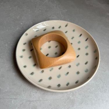 Imagem de Bracelete Madeira Robusto Quadrado Cor:Claro - Nilza Biju, Claro