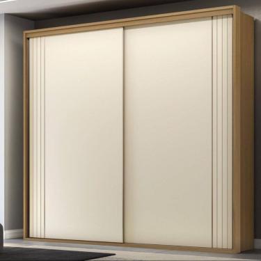 Imagem de Guarda Roupa Casal Ripado 2 Portas de Correr 100 MDF Imperium Belmax