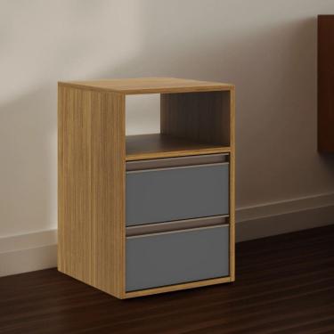 Imagem de Mesa de Cabeceira 2 Gavetas em MDF Select Belmax