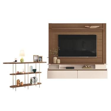 Imagem de Home Suspenso Astor Castanho Off White com Aparador Infinity Castanho 