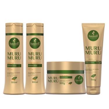 Imagem de Kit Haskell Murumuru Shampoo 300ml + Condicionador 300ml + Máscara 300