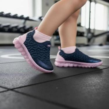 Imagem de Tênis Infantil Bibi Roller 2.0 Menina Coração Azul Com Rosa, Azul mari