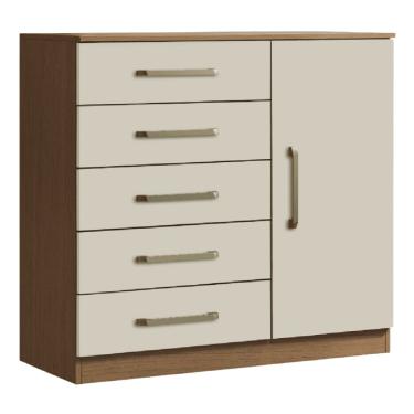 Imagem de Cômoda Sapateira Multiuso 5 Gavetas 1 Porta Milão Aramóveis