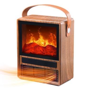 Imagem de Aquecedor Elétrico Portátil com Efeito de Lareira AckMizz Mini Chama 3
