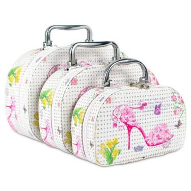 Imagem de Necessaire Feminina Maleta Frasqueira Caixa Organizadora Multiuso Pequ