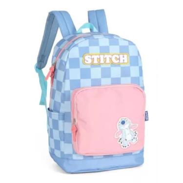 Imagem de Mochila Costa Stitch Disney Reforçada Escola Original Menina