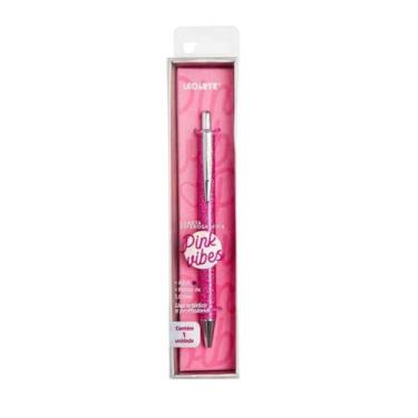 Imagem de Caneta Premium Pink Vibes Estojo Com 1und Leoarte - Leonora