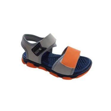 Imagem de Sandalia Infantil Klin Menino Gelo/Marinho/Laranja 298028, Gel, Mar, L