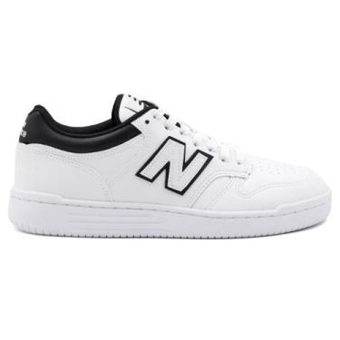 Imagem de Tênis New Balance 480 Low Masculino, 39, Branco, Preto