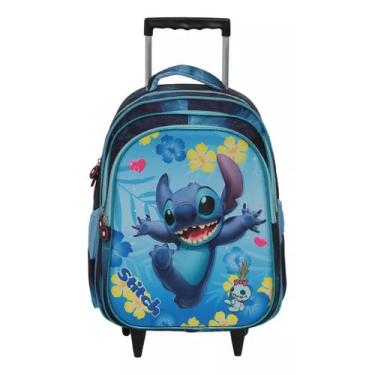 Imagem de Mochila Infantil Stitch Carrinho Menino Menina Alto Relevo - Plike