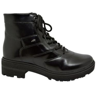 Imagem de Bota Coturno Feminina Sola Tratorada Dakota Salto Baixo, 37, Preto