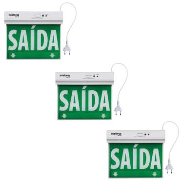 Imagem de Kit 3 Placa de sinalização Dupla face PSA 225 Intelbras