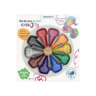 Imagem de Giz De Cera Encaixa No Dedo Color Joy - 10 Cores - Leo&Leo, MODELO 1