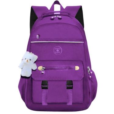 Imagem de Mochila Feminina Impermeável Antifurto Reforçada Espaçosa Casual Noteb