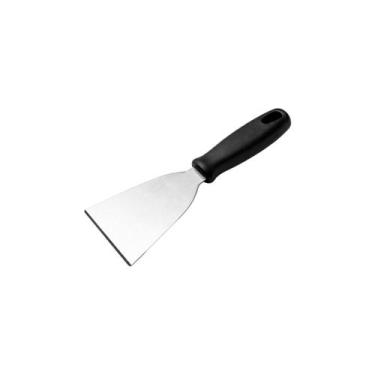 Imagem de Espatula Reta Inox Preta Hamburguer Lanche Chapeiro - HERCULES