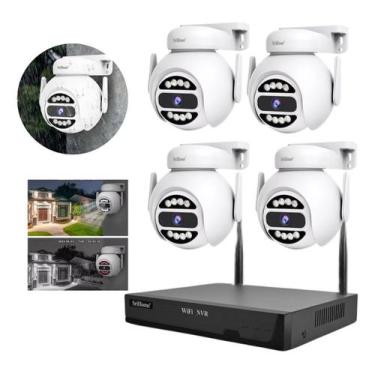 Imagem de Kit 4 Câmeras Nvr Vídeo Hd 4 Mp Wi-fi 2.4g E 5g Sem Fio - WiFI Smart C