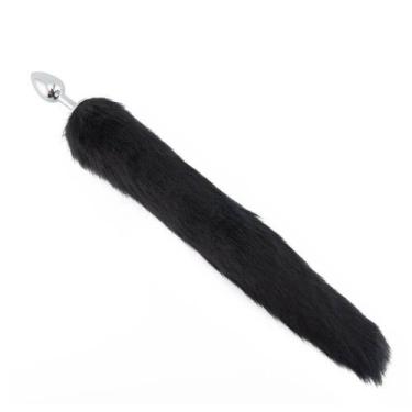 Imagem de Plug Anal tamanho 7x2,8cm com rabo de 40cm preto - Essence Sex Shop