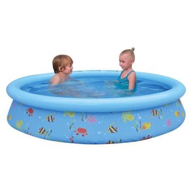 Imagem de Piscina Inflável Infantil Estampa Divertida 1.000Lts 1,68mx51cm Bel