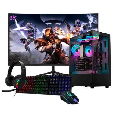 Imagem de Computador Gamer Preto I5 16gb Ram Ssd 480gb Tela 23 Rx 560 4gb Gabine