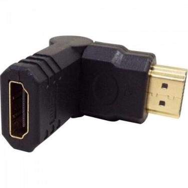 Imagem de Adaptador HDMI Macho X HDMI Fêmea Gold 180º Storm