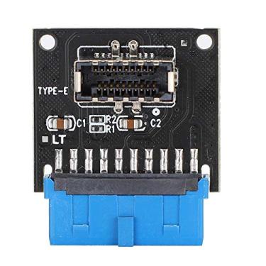 Imagem de Zopsc Placa de expansão USB 3.0 frontal 19PIN para 3.1 placa mãe tipo-C adaptador frontal tipo E 20 a 19PIN, suporte para WINXP/para/para para 32 / para 64BIT /