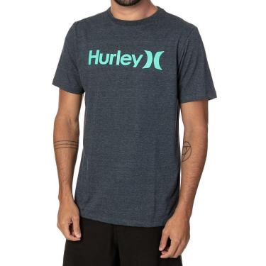 Imagem de Camiseta Hurley O&O Outline Masculina Azul Marinho Mescla