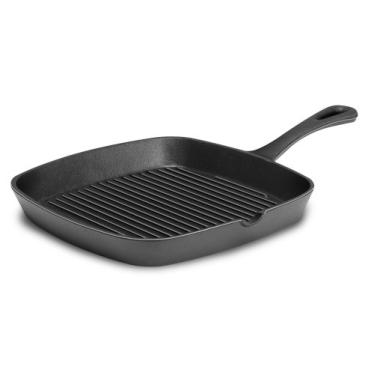 Imagem de Universal Housewares Grelha quadrada de ferro fundido pré-temperada