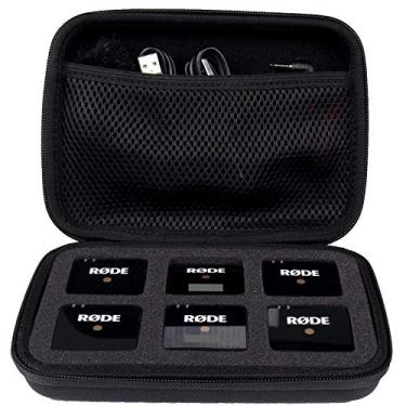 Imagem de co2CREA Estojo rígido de substituição para microfone sem fio Rode Wireless GO II Dual Channel compacto digital sem fio
