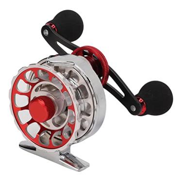 Imagem de Carretel de pesca 3.6:1, força de descarga forte resistente à oxidação 3.6:1 carretel de pesca de mão direita engrenagem de acionamento de bronze braço oscilante de metal forte estabilidade