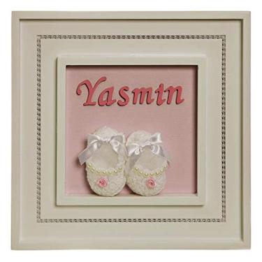 Imagem de Potinho de Mel Quadro Princesa Pérolas Sapatinhos Quarto Bebê Infantil Menina Rosa